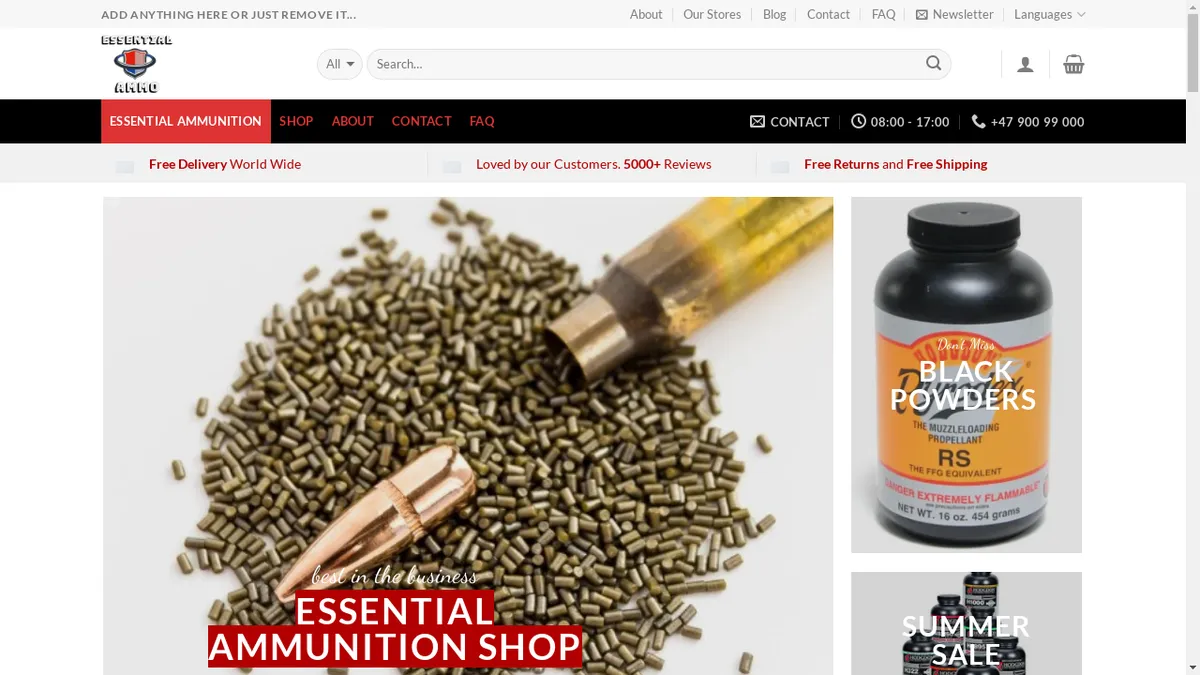 Essentialammunition.com Screenshot