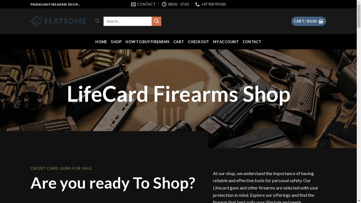 Lifecardfirearmshop.com Screenshot