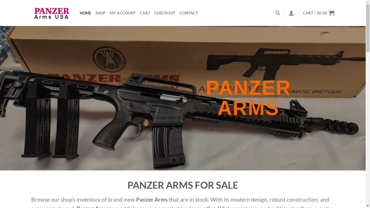 Panzfirearmsusa.com Screenshot