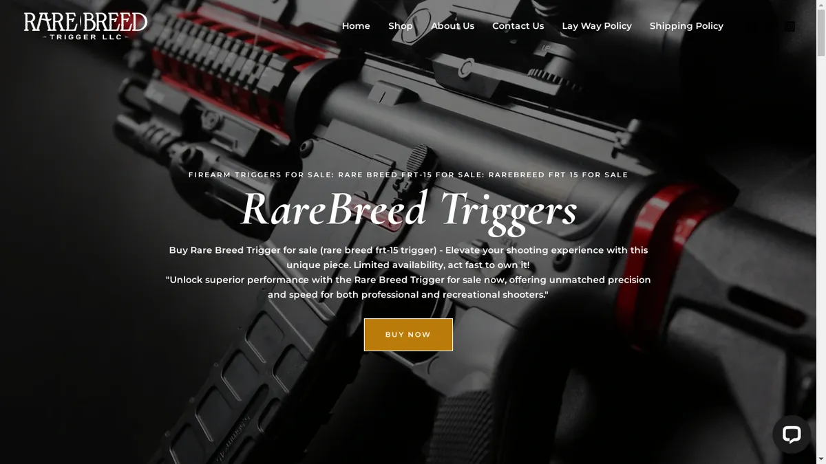 Rarebreedtriggerllc.com Screenshot