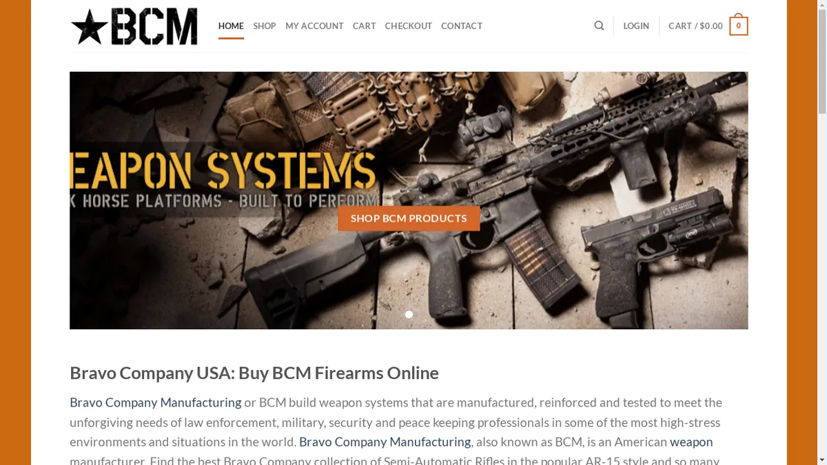 Bravocompanyguns.com Screenshot