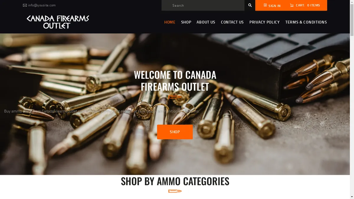 Canadafirearmsoutlet.com Screenshot