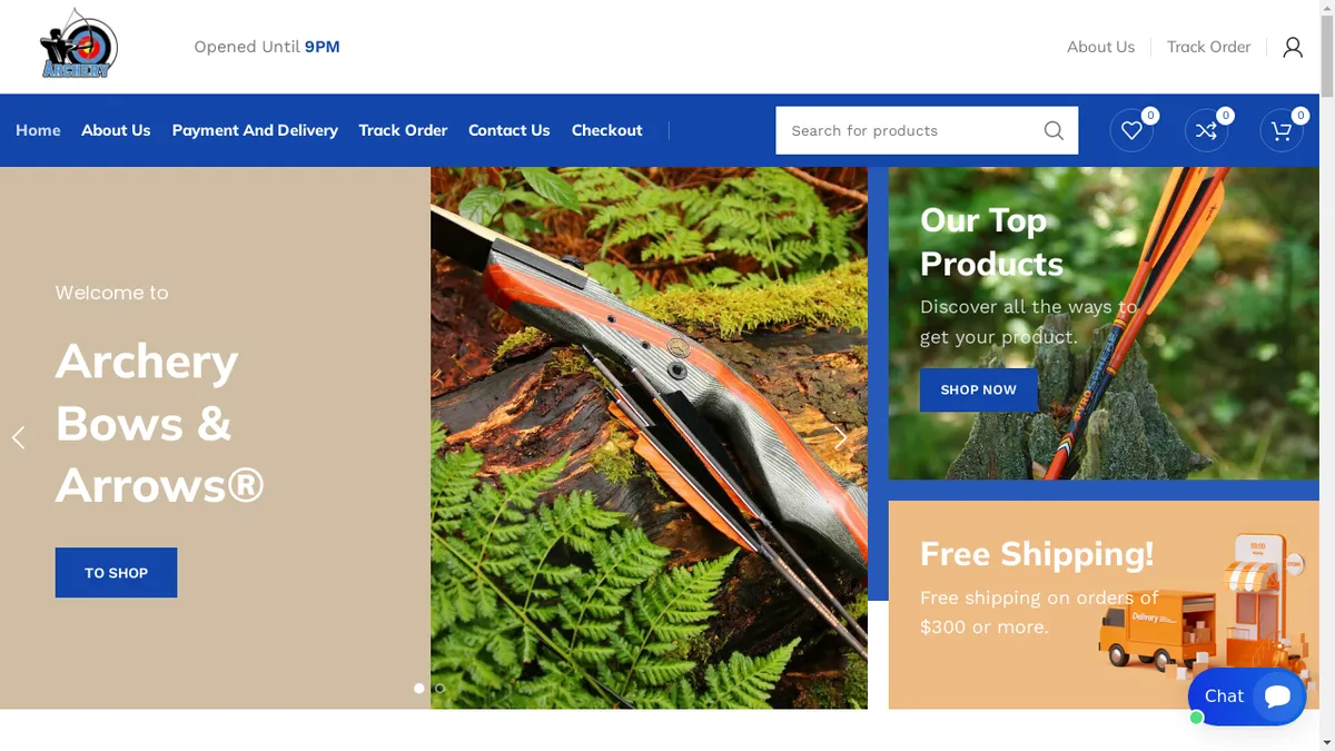 Archerybowsandarrows.com Screenshot