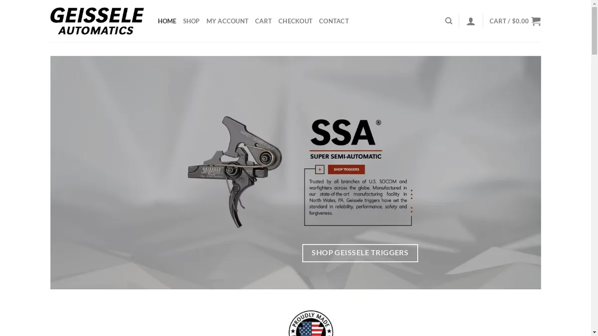 Geissele-automatics.com Screenshot