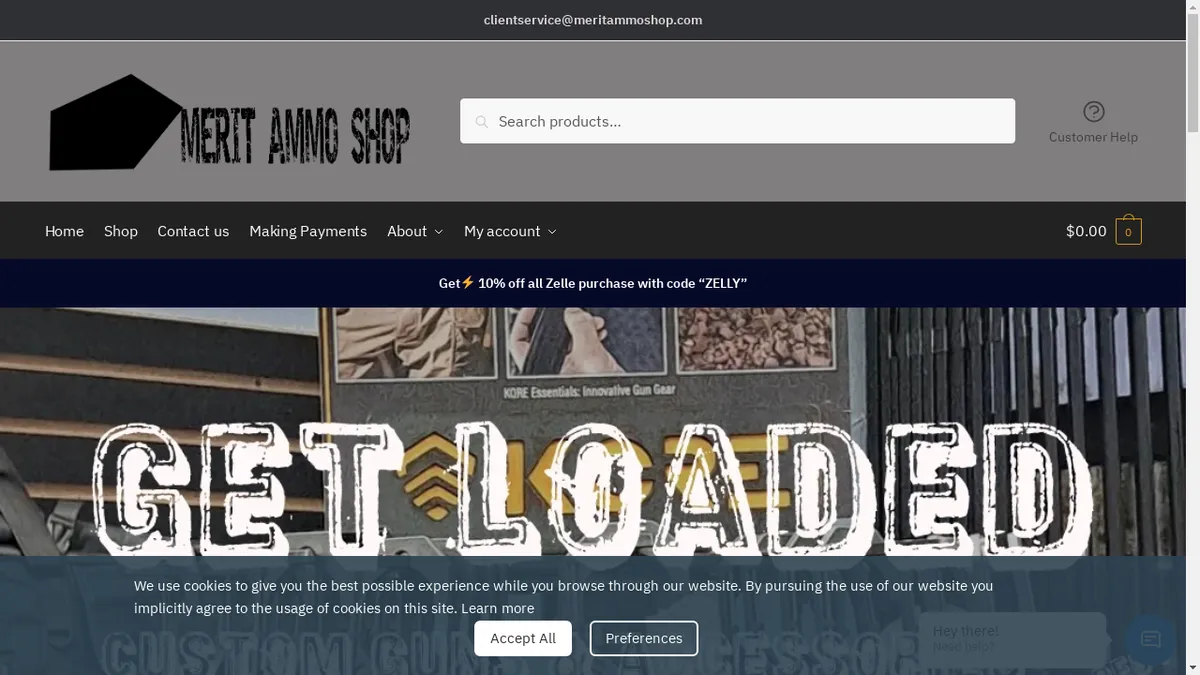 Meritammoshop.com Screenshot