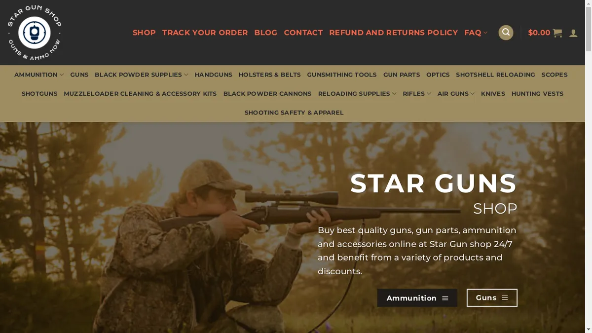 Stargunshop.com Screenshot