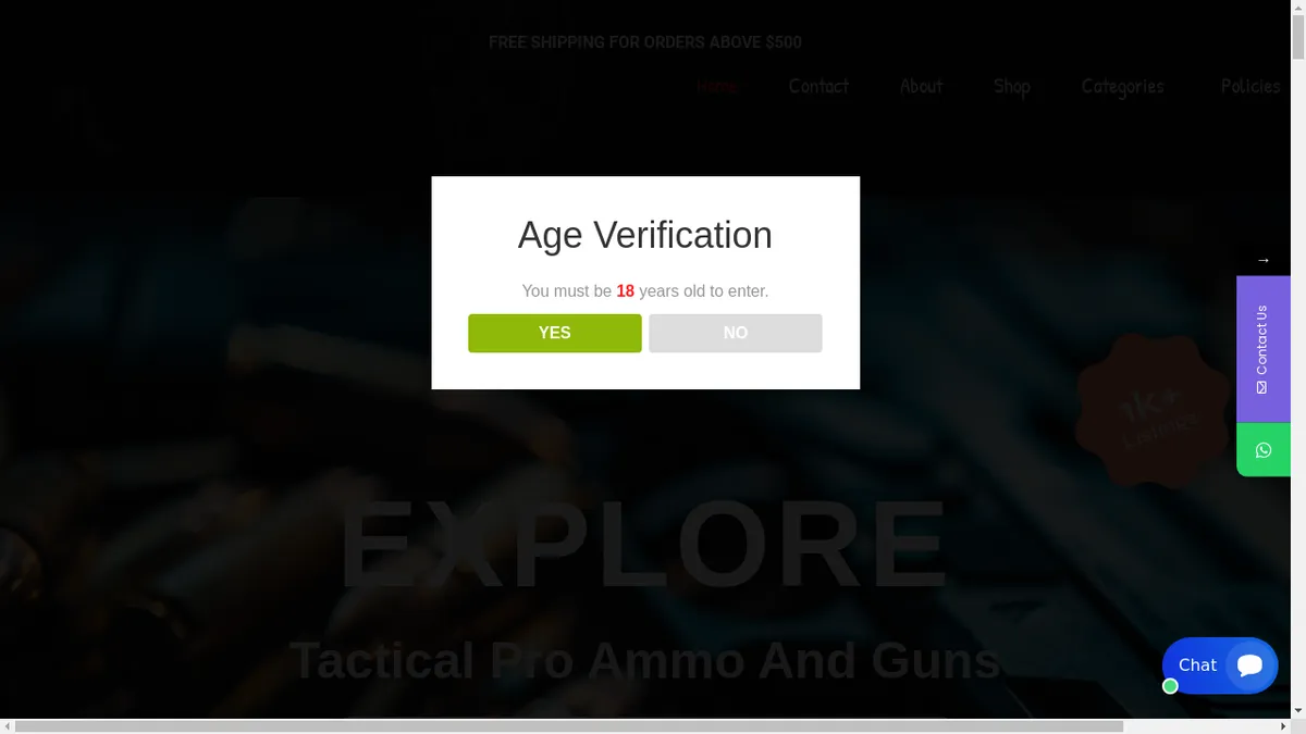 Tacticalproammoandguns.com Screenshot