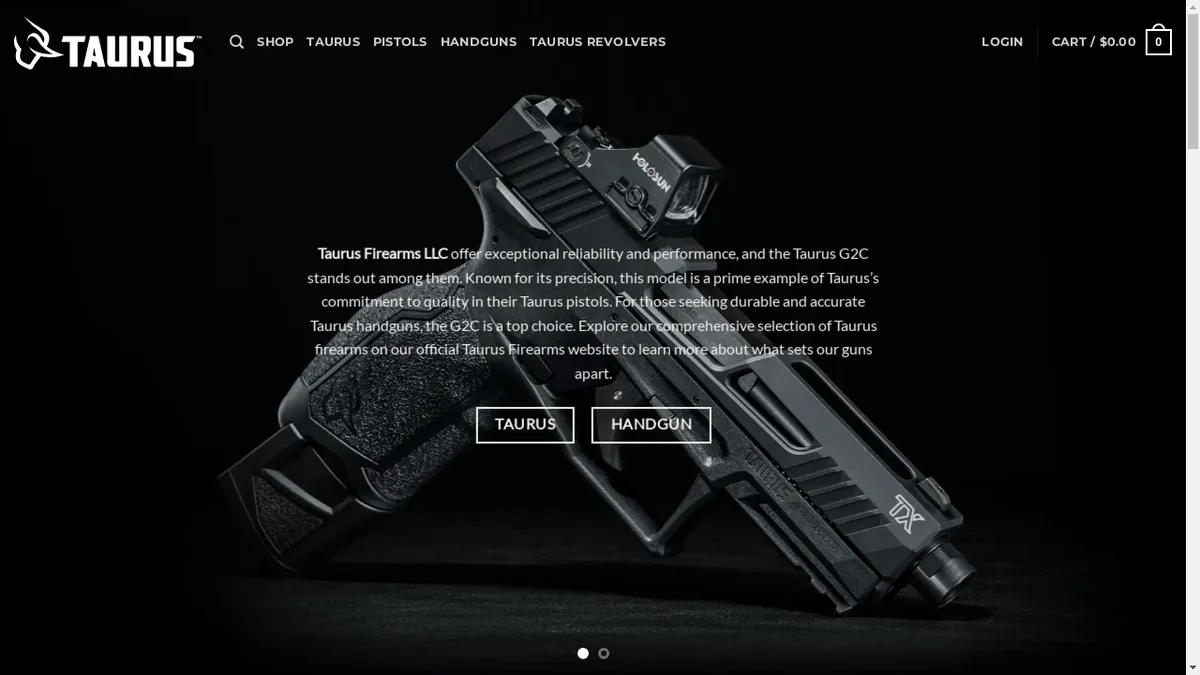 Taurusfirearm.net Screenshot