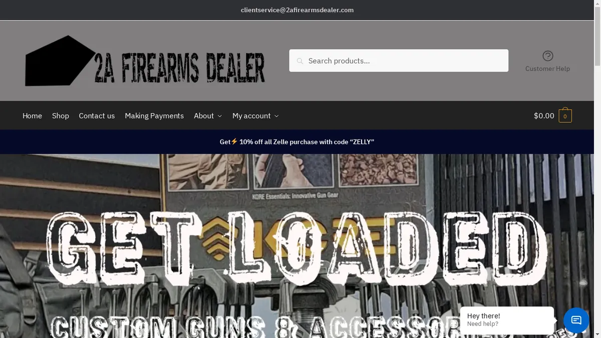 2afirearmsdealer.com Screenshot