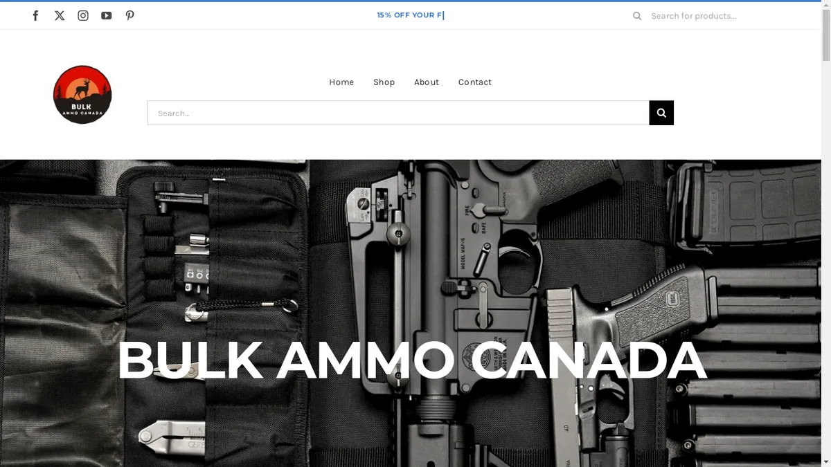 Bulkammocanada.com Screenshot