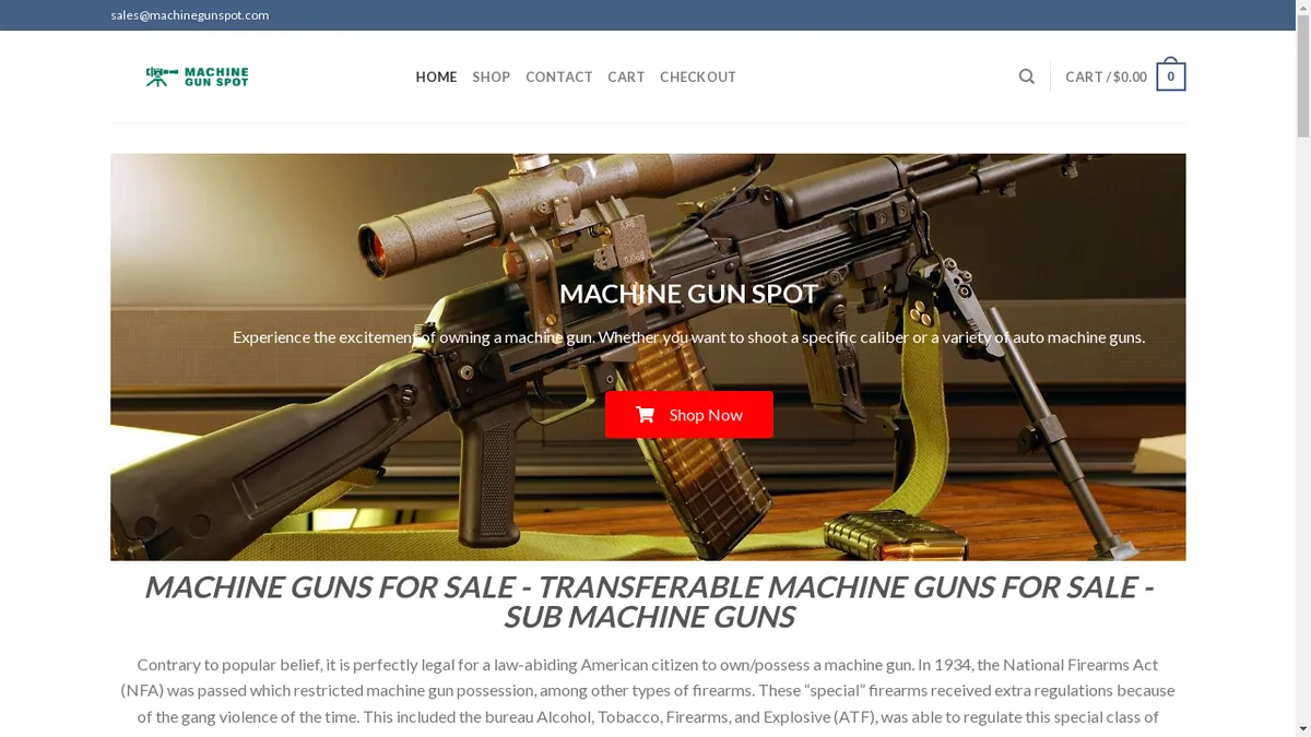 Machinegunspot.com Screenshot