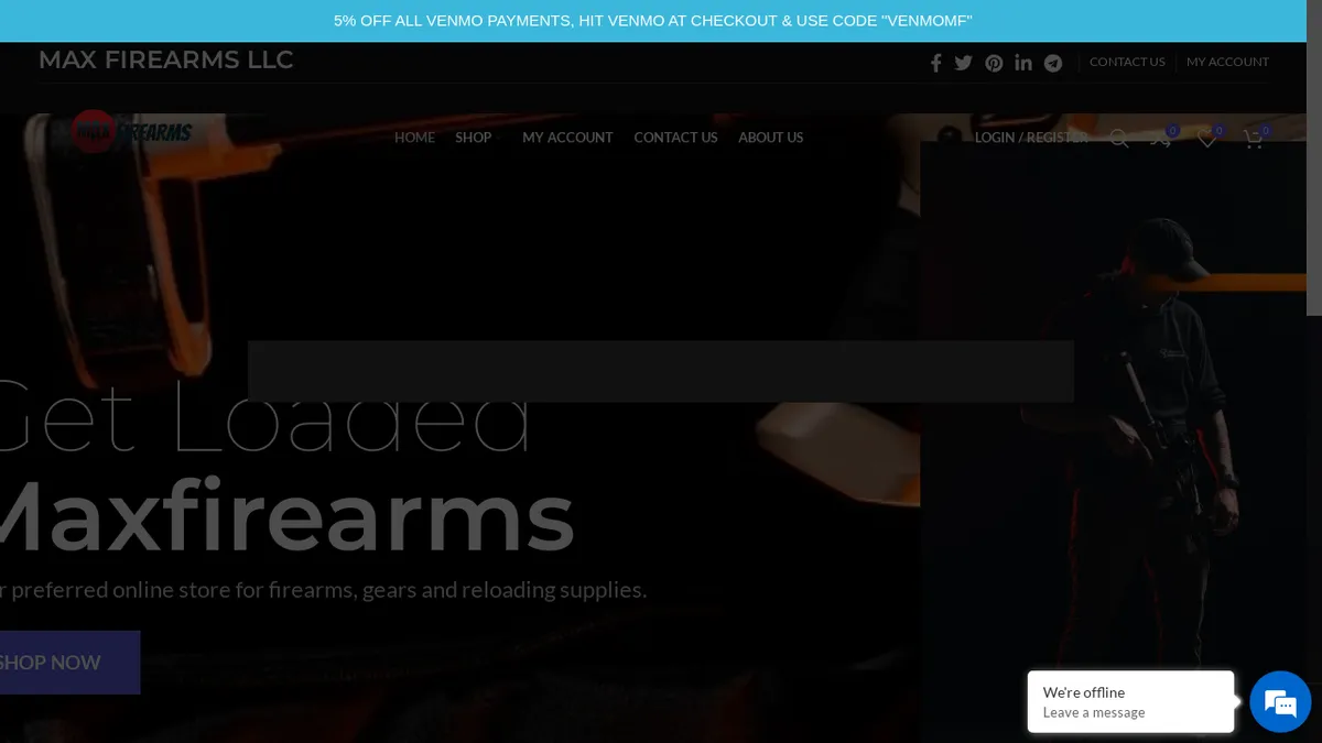 Maxfirearms.com Screenshot