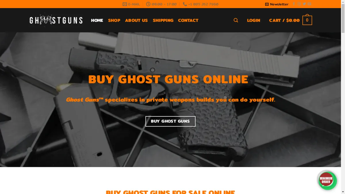 Theghostgunstore.com Screenshot