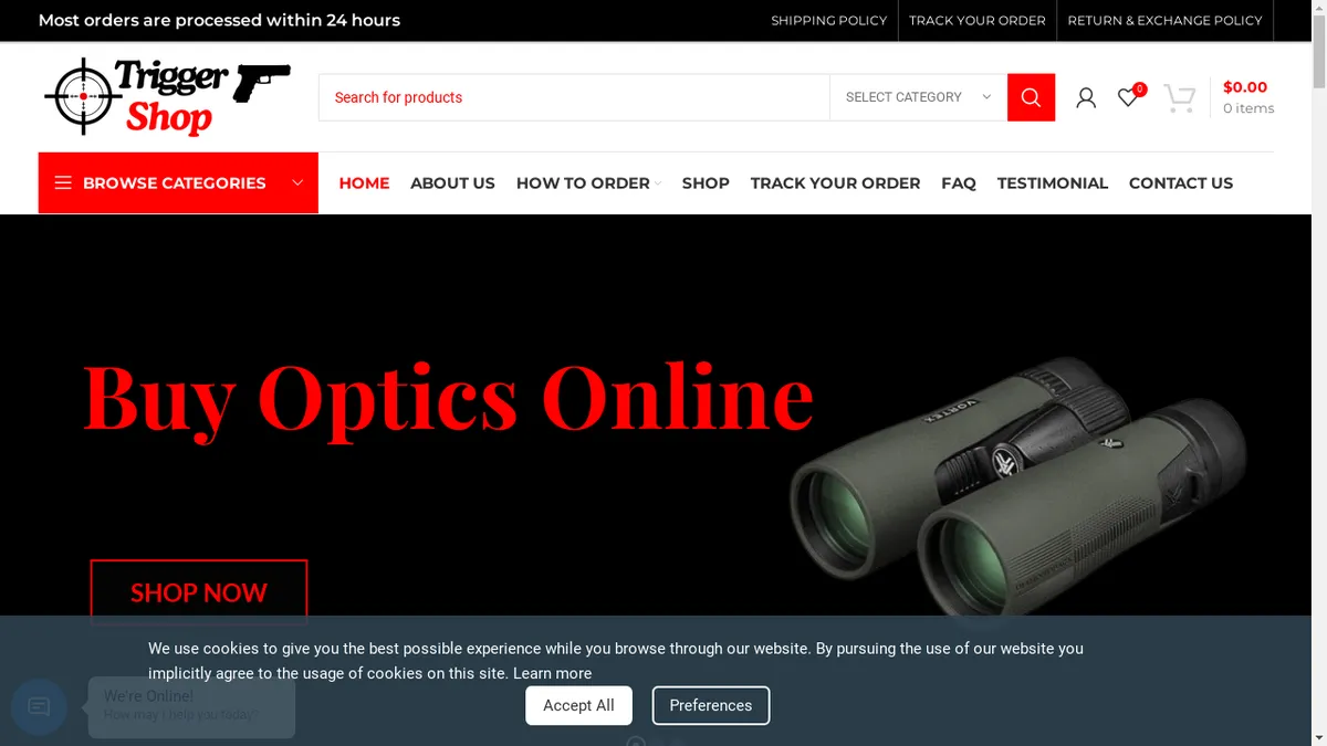 Triggergunshop.com Screenshot