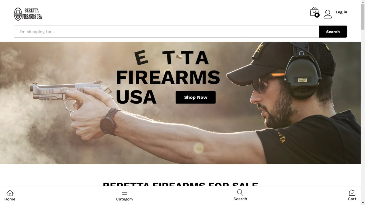 Berettafirearmshop.com Screenshot