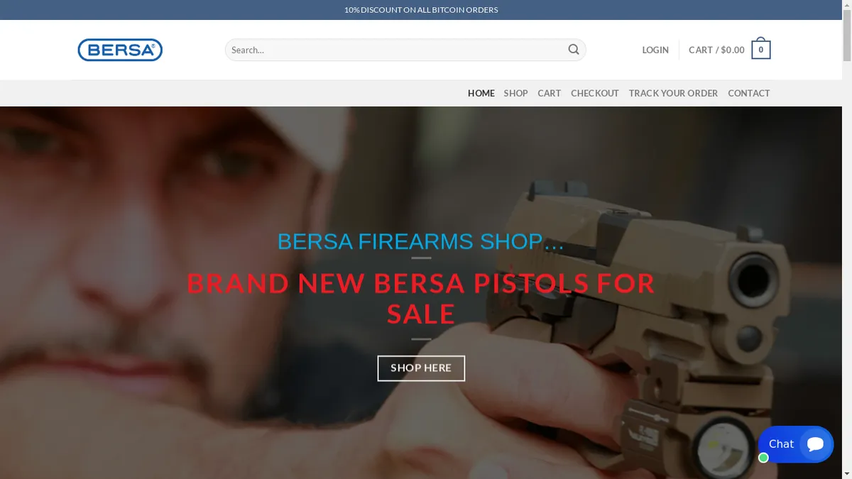 Bersafirearms.com Screenshot