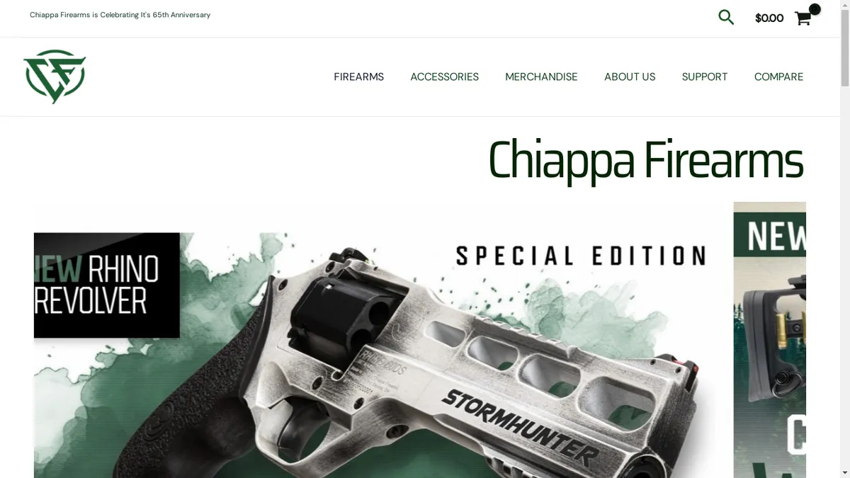 Chiappafirearm.com Screenshot