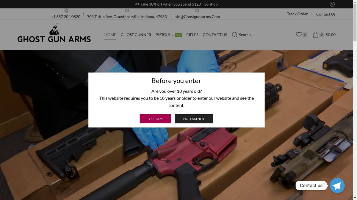 Ghostgunsarms.com Screenshot