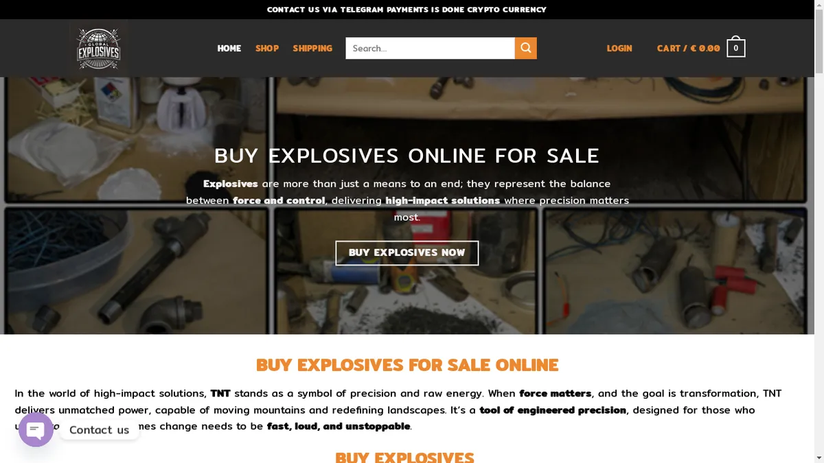 Globalexplosives.com Screenshot