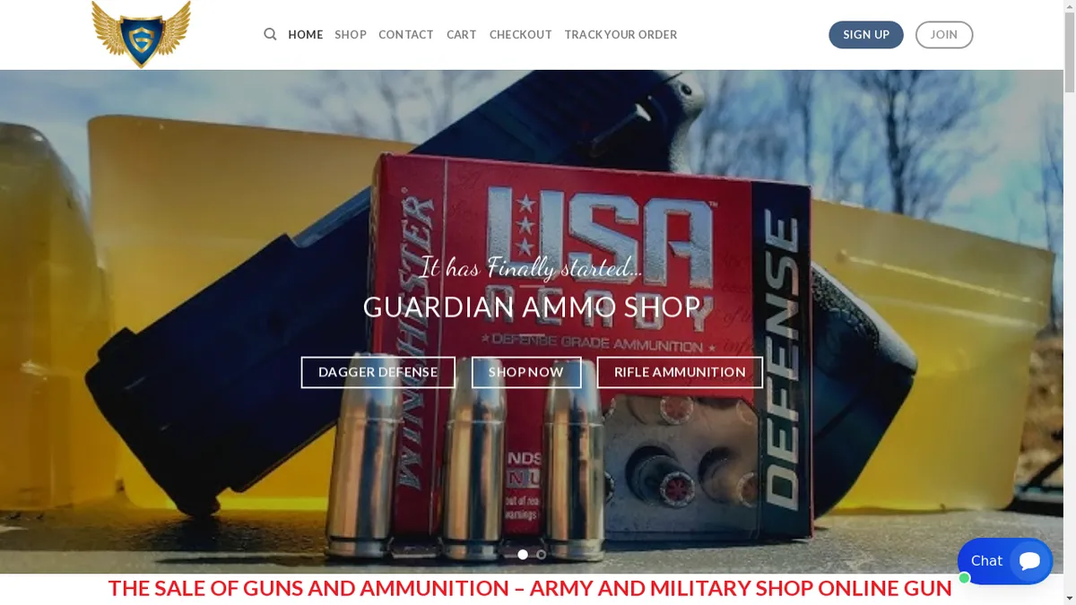 Guardianammoshop.com Screenshot