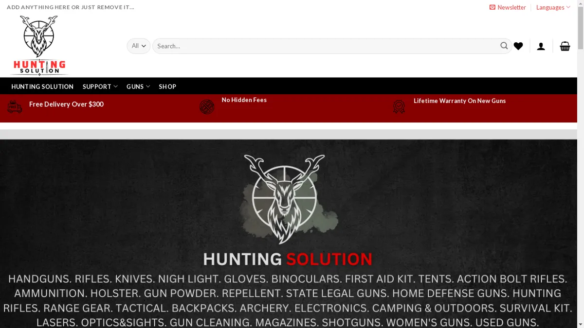 Huntingsolution.com Screenshot