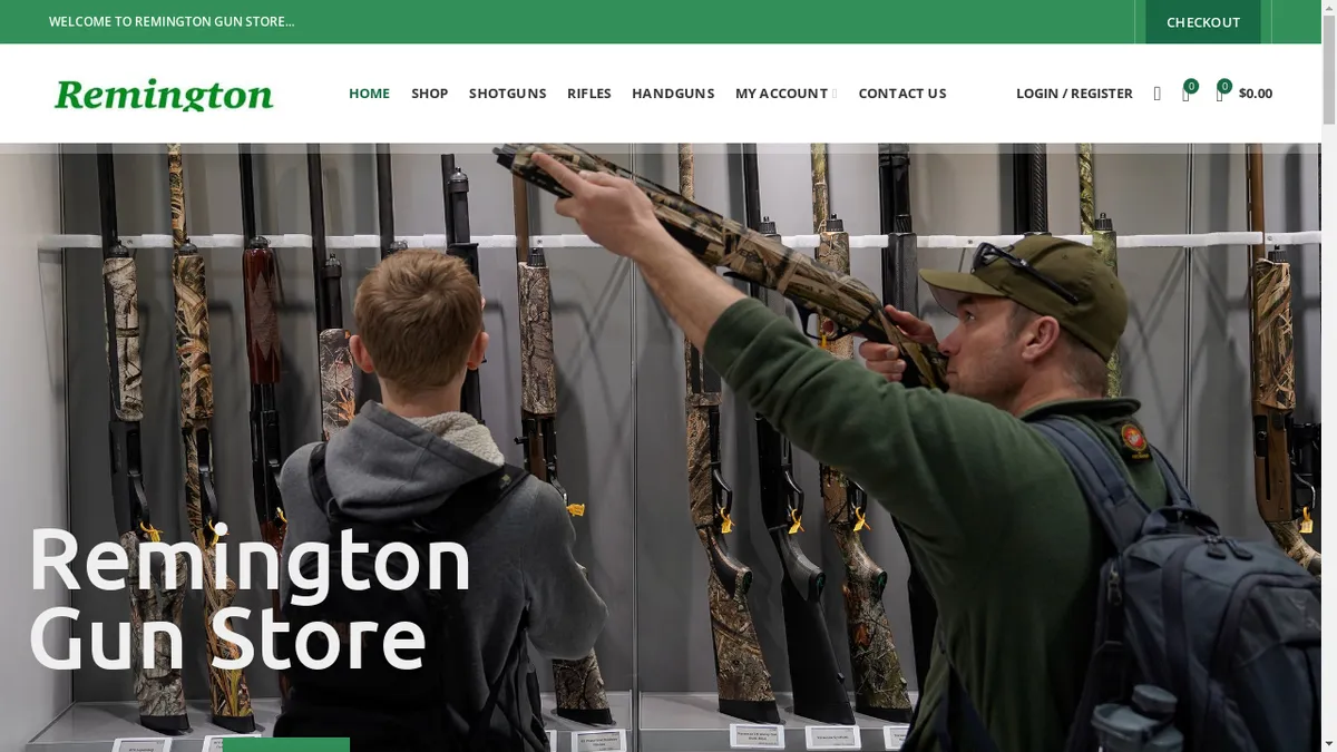 Remingtonarmstoreusa.com Screenshot