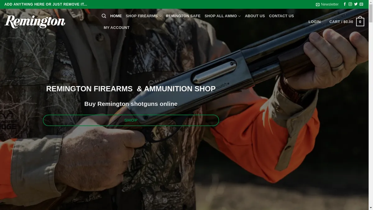 Shopremingtonarms.com Screenshot