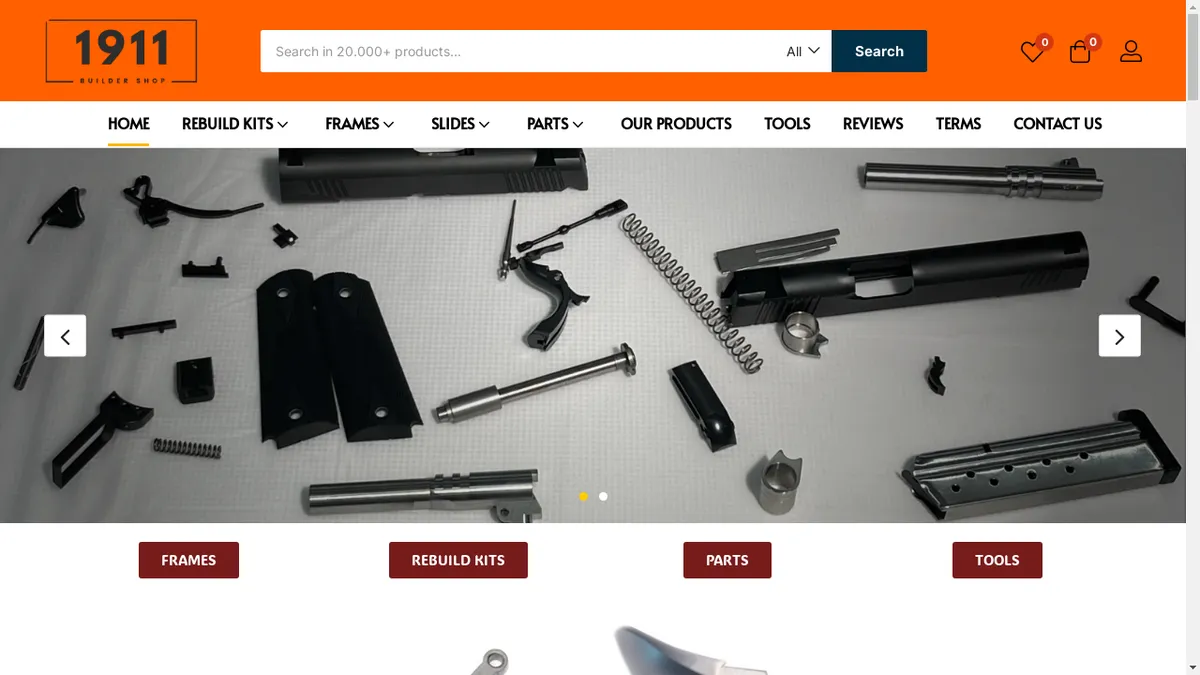 1911builders-store.com Screenshot