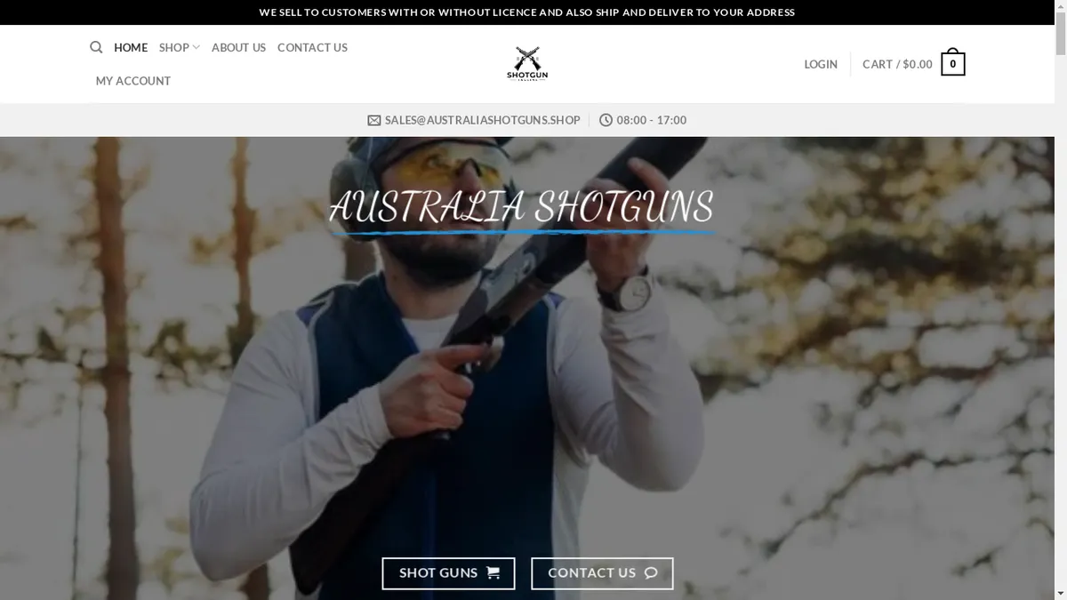 Australiashotguns.shop Screenshot