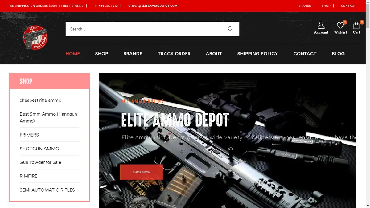 Eliteammodepot.com Screenshot