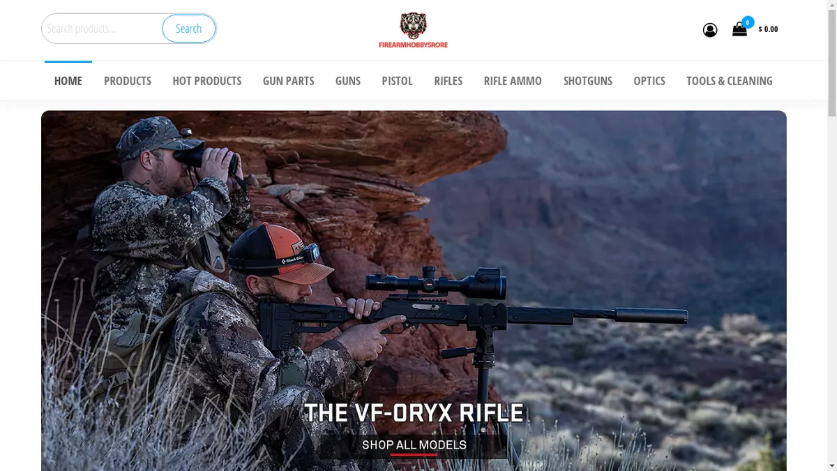 Firearmhobbystore.com Screenshot