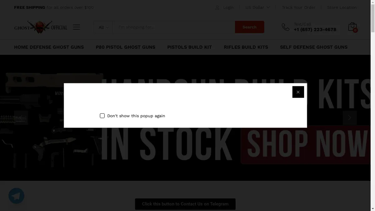 Ghostgunsofficial.com Screenshot