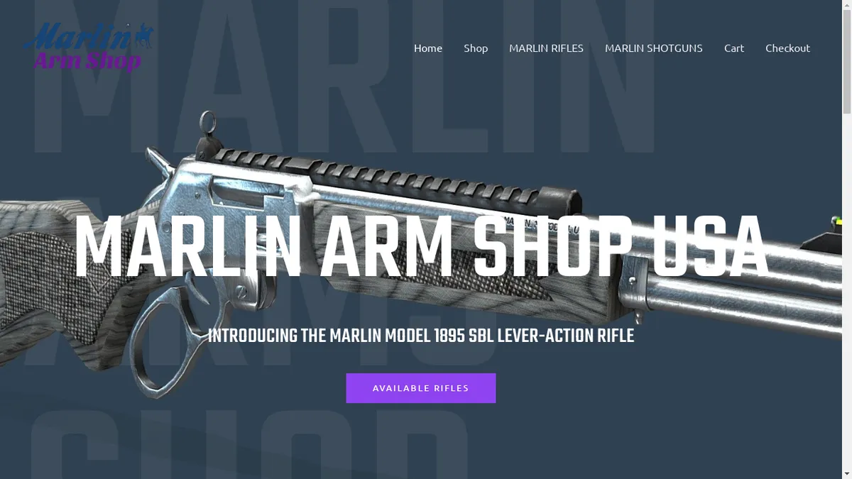 Marlinarmshopusa.com Screenshot