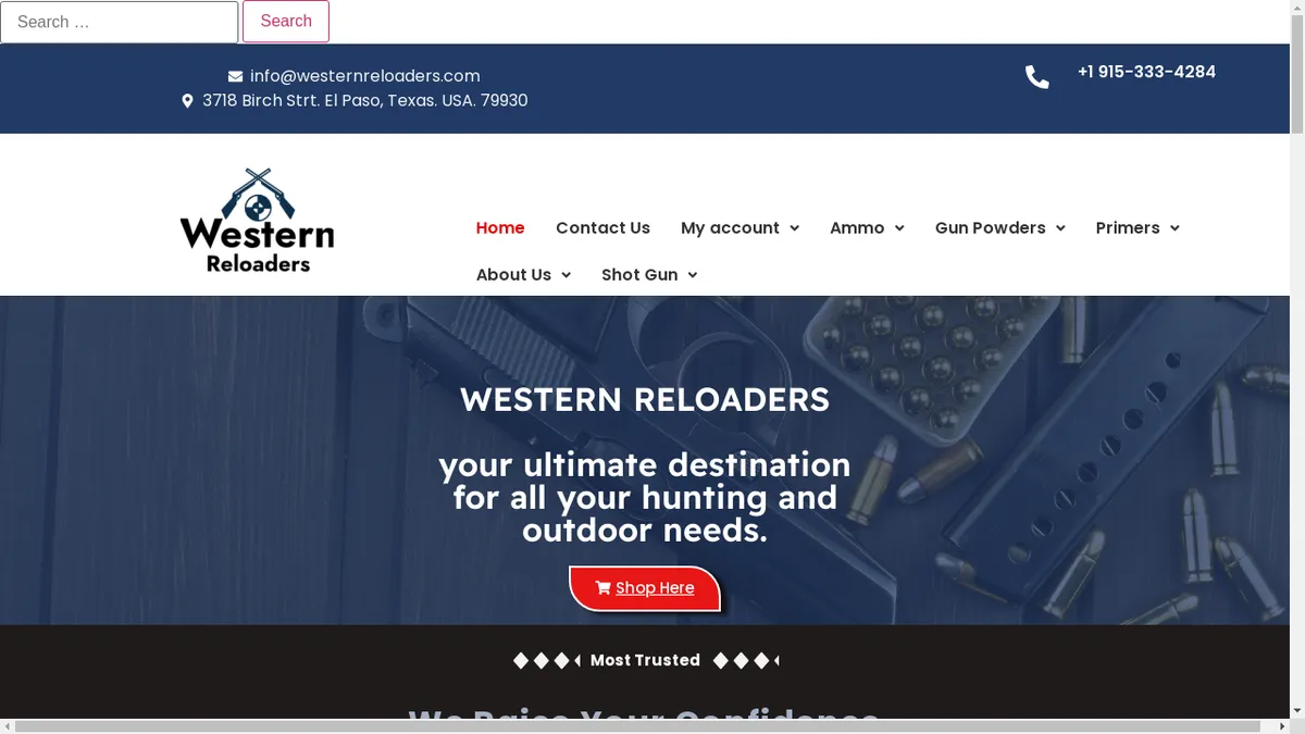 Westernreloaders.com Screenshot