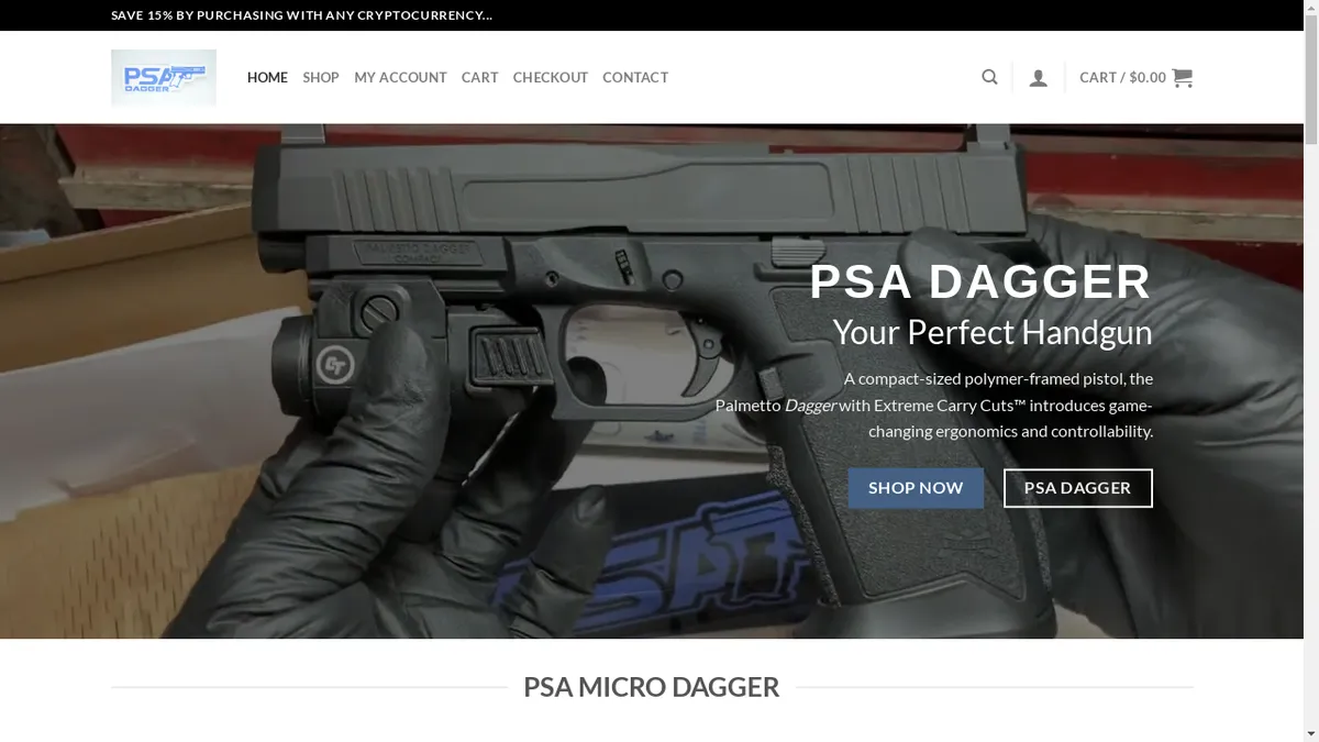 Daggerfirearmsusa.com Screenshot