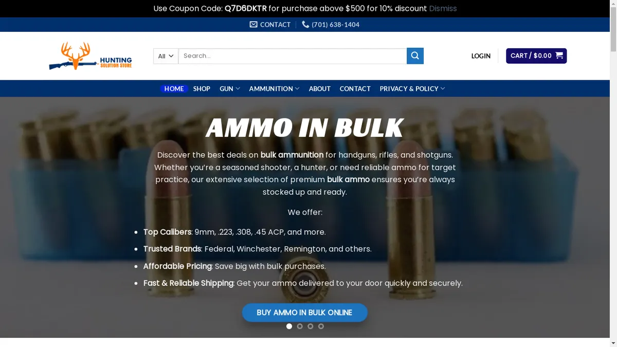 Huntingsolutionstore.com Screenshot