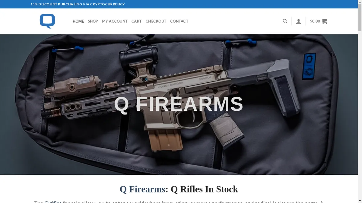 Qfirearmstore.com Screenshot