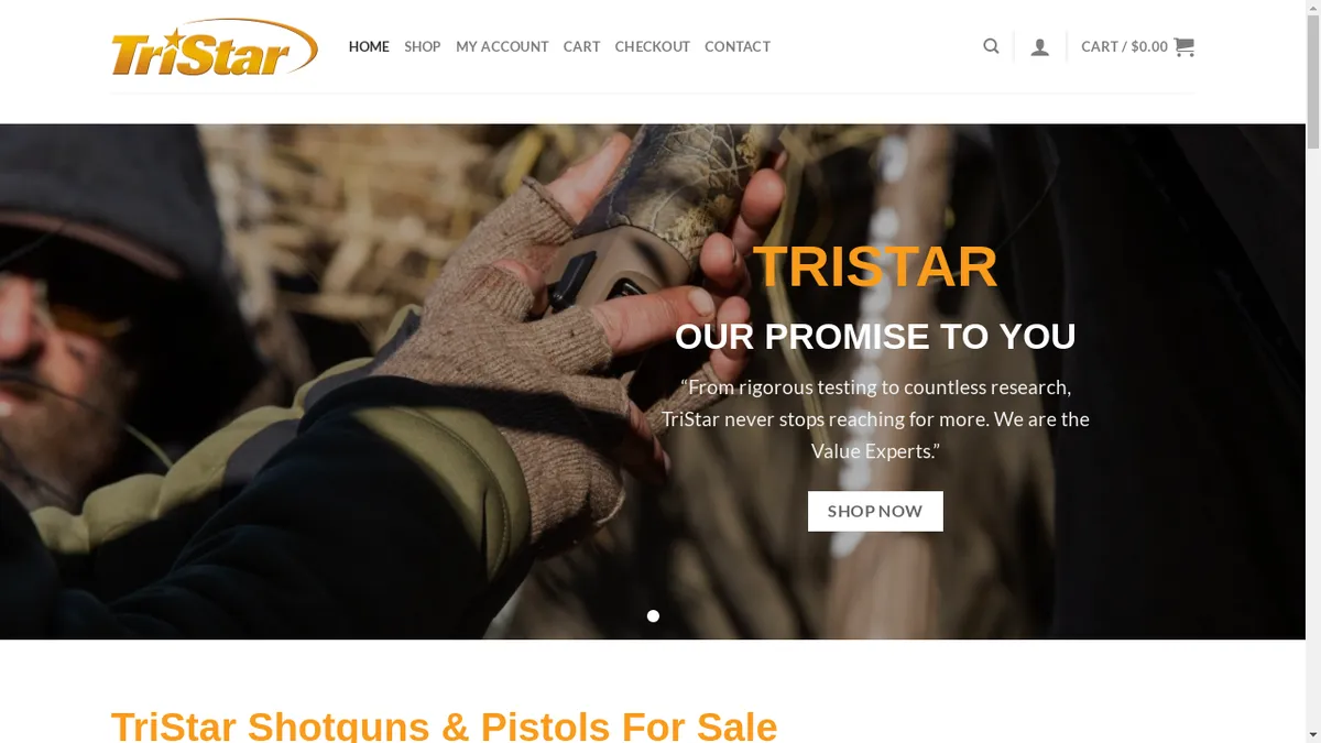 Tristargunstore.com Screenshot