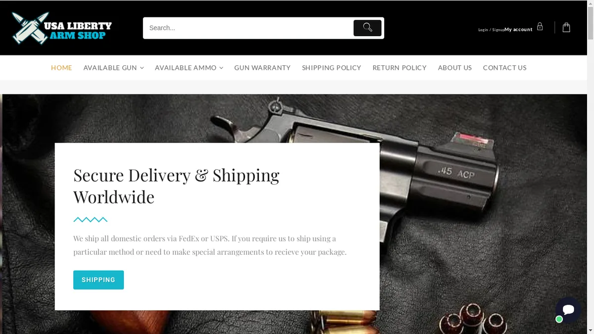 Usalibertyarmshop.com Screenshot