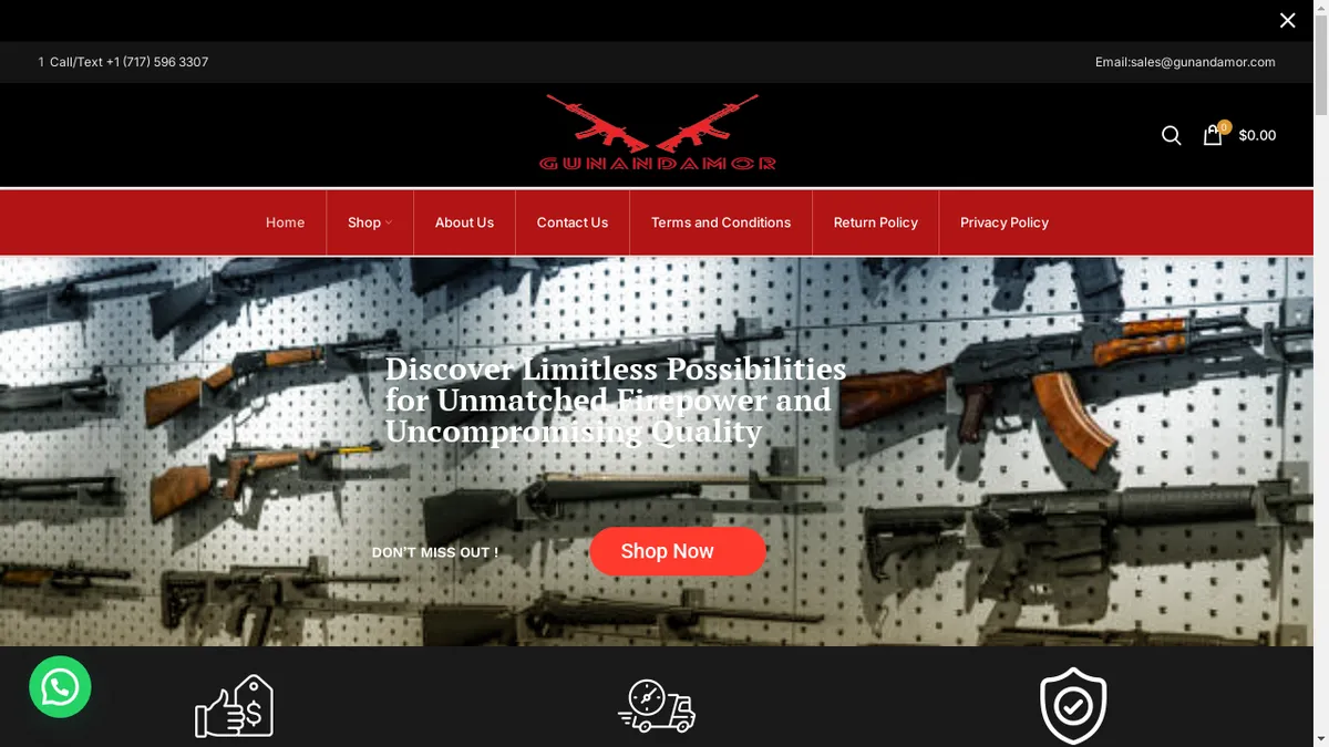 Gunandamor.com Screenshot