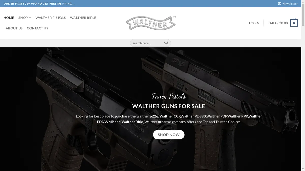 Waltherguns.com Screenshot