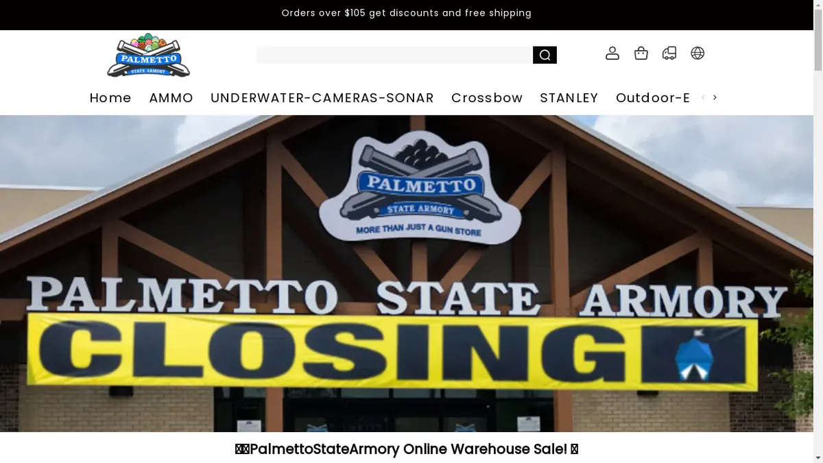 This is a screenshot of Palmettosales.com Palmettosales.com Screenshot