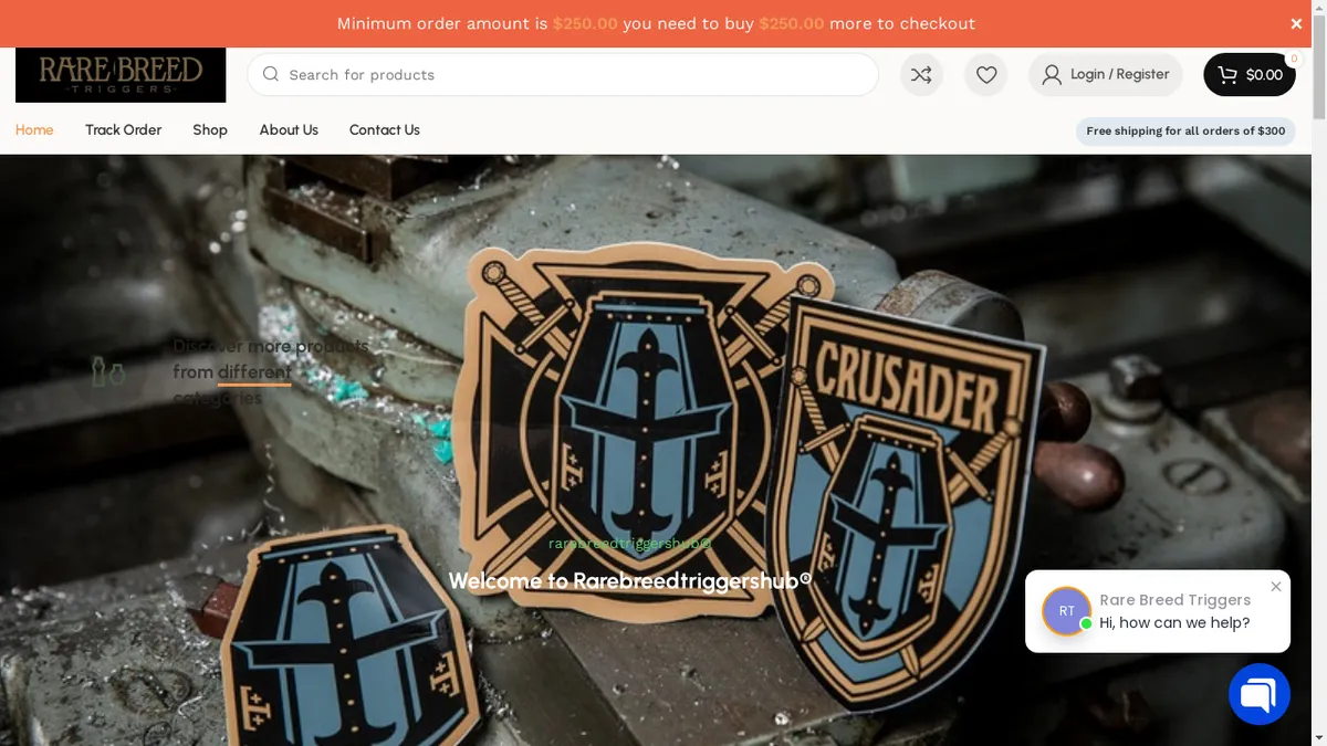 This is a screenshot of Rarebreedtriggershub.com Rarebreedtriggershub.com Screenshot