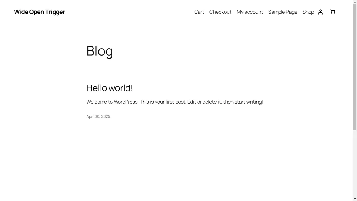 This is a screenshot of Wideopentriggerusa.com Wideopentriggerusa.com Screenshot