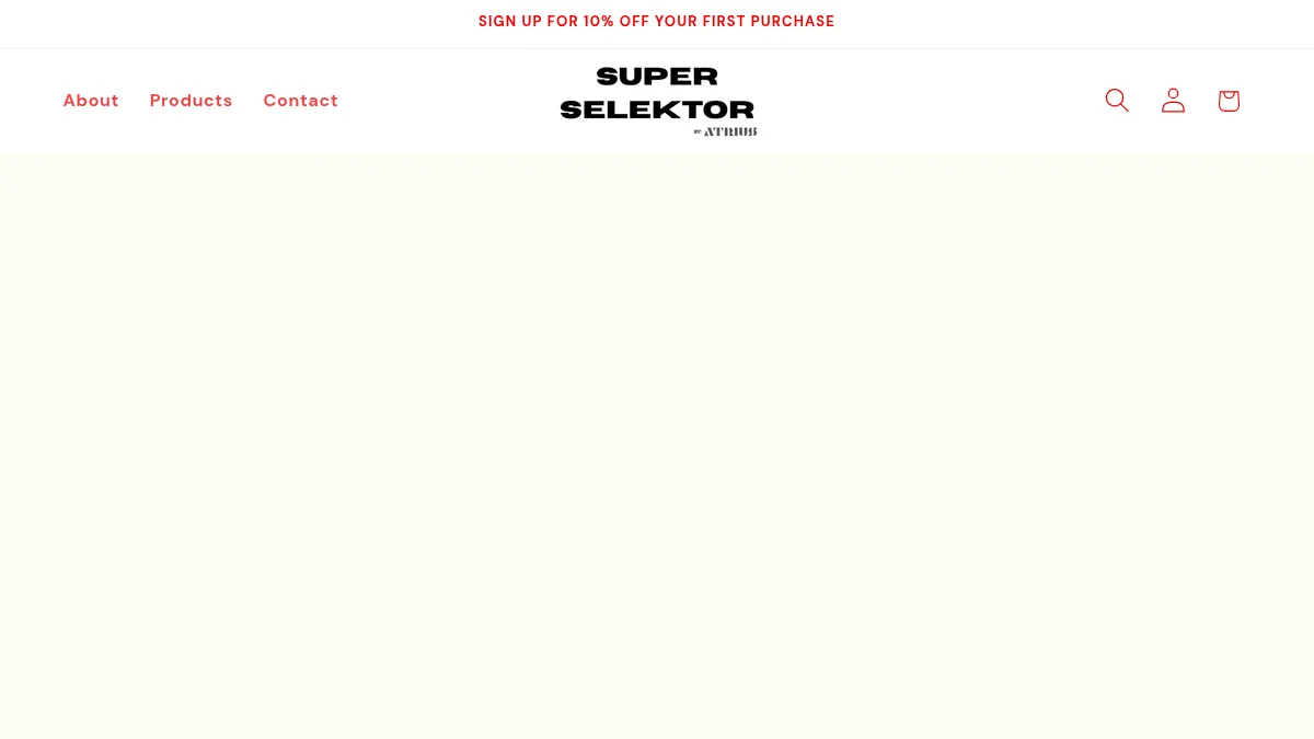 This is a screenshot of Superselektor.net superselektor net