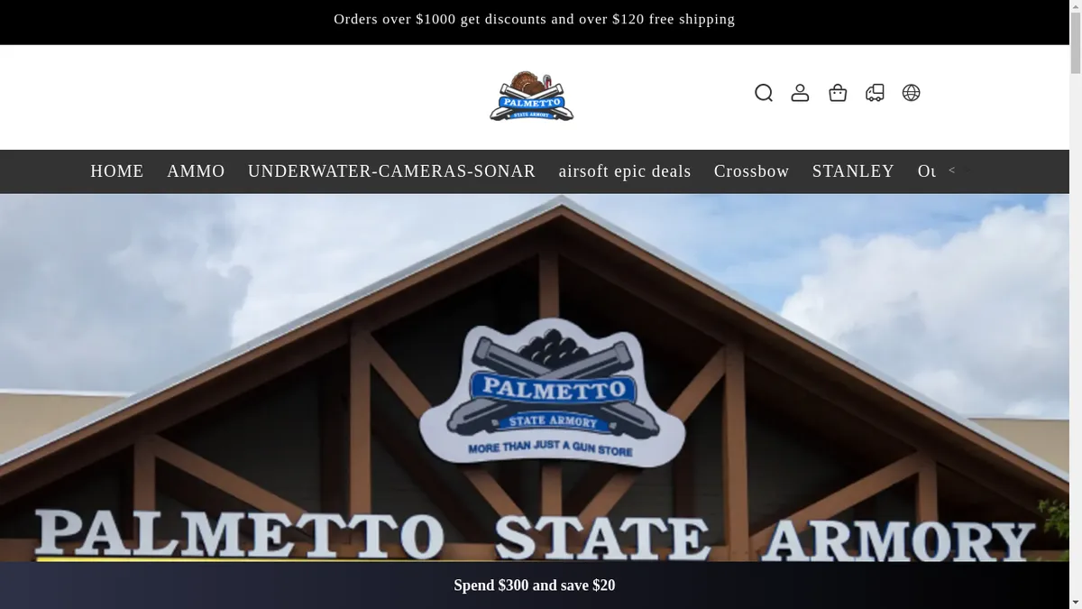 This is a screenshot of Palmettosalehub.shop Palmettosalehub.shop Screenshot