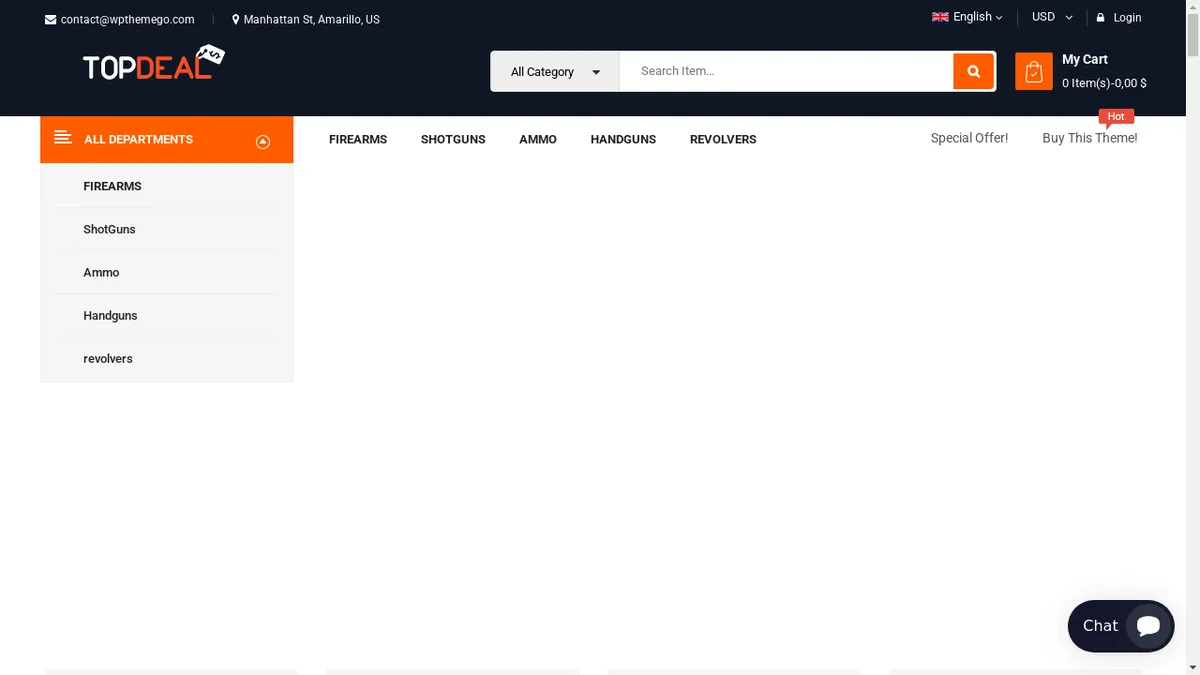 This is a screenshot of Gunsclub.store Gunsclub.store Screenshot