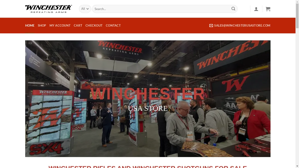 This is a screenshot of Winchestergunsonline.com Winchestergunsonline.com Screenshot