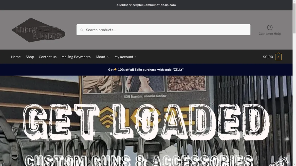 This is a screenshot of Bulkammunation.us.com Bulkammunation.us.com Screenshot