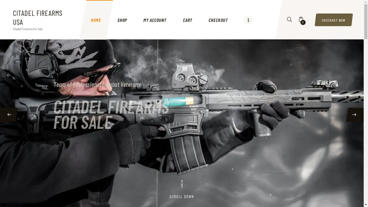 This is a screenshot of Citadelfirearmsonline.com Citadelfirearmsonline.com Screenshot